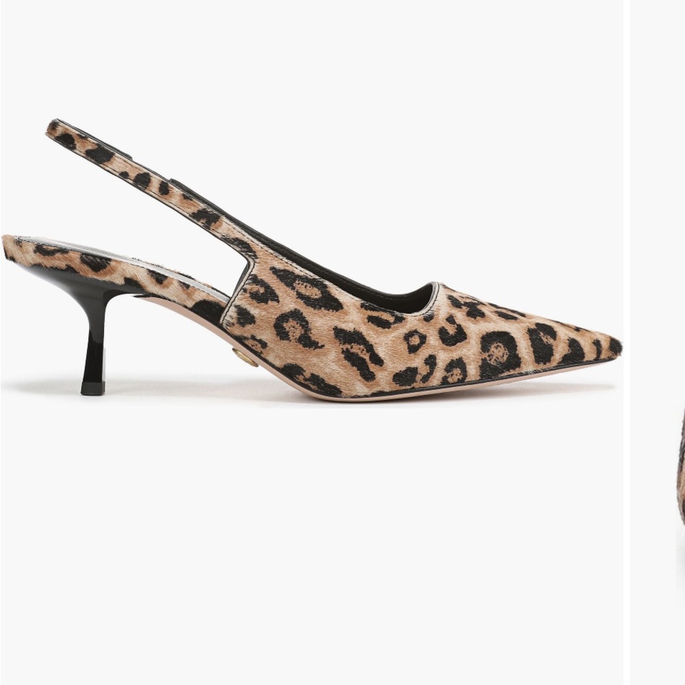 Veronica Beard Leopard Print Slingback Heels NWOT - Picture 6 of 9